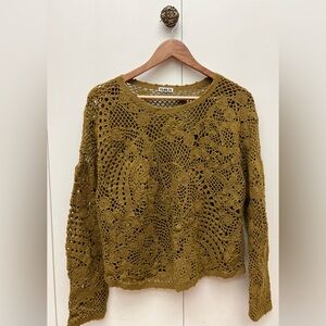 SILX Crochet Long Sleeve Top